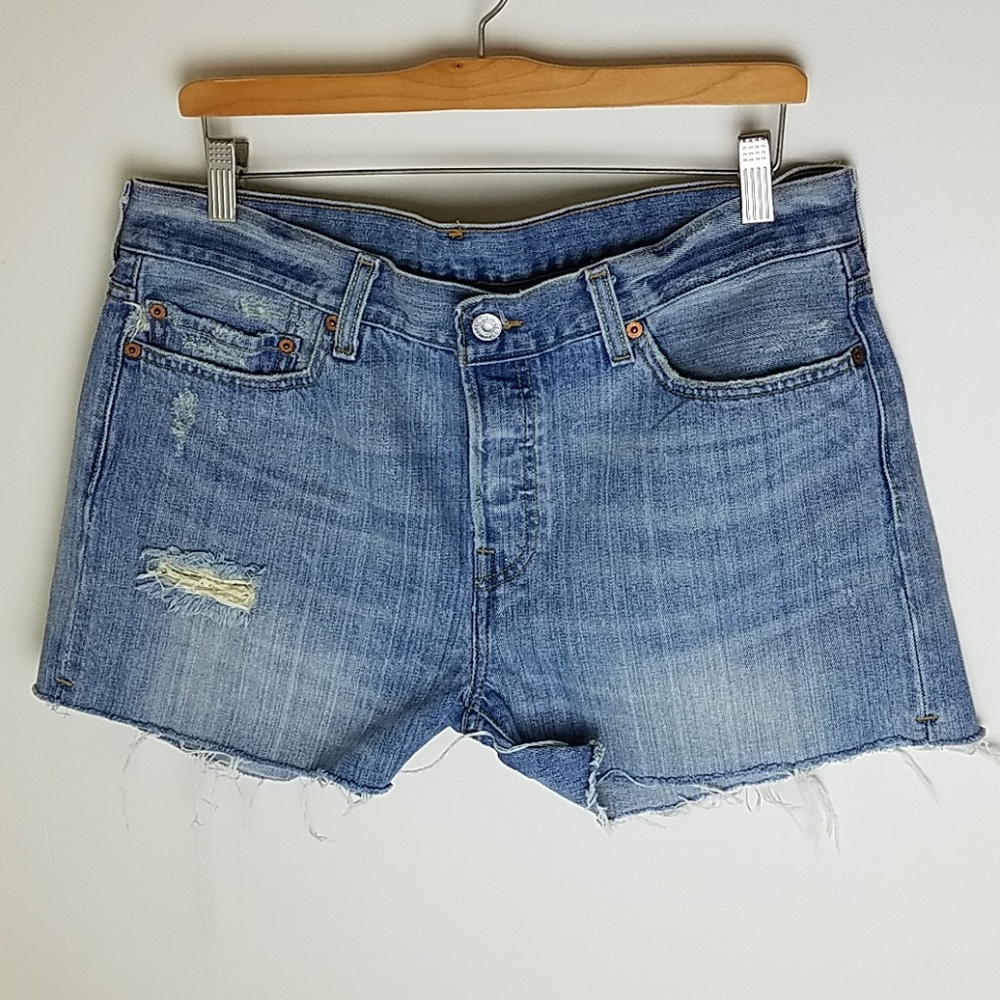 Distressed Levi's shorts